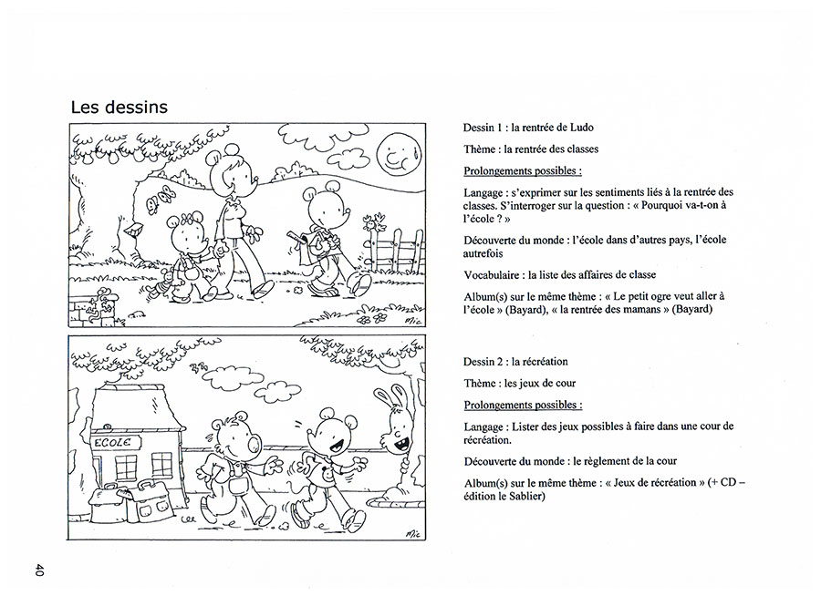 Les personnages de ludo