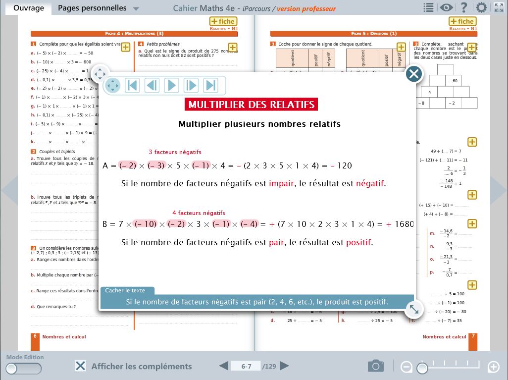 Cahier D'exercices Iparcours Maths 4e Correction
