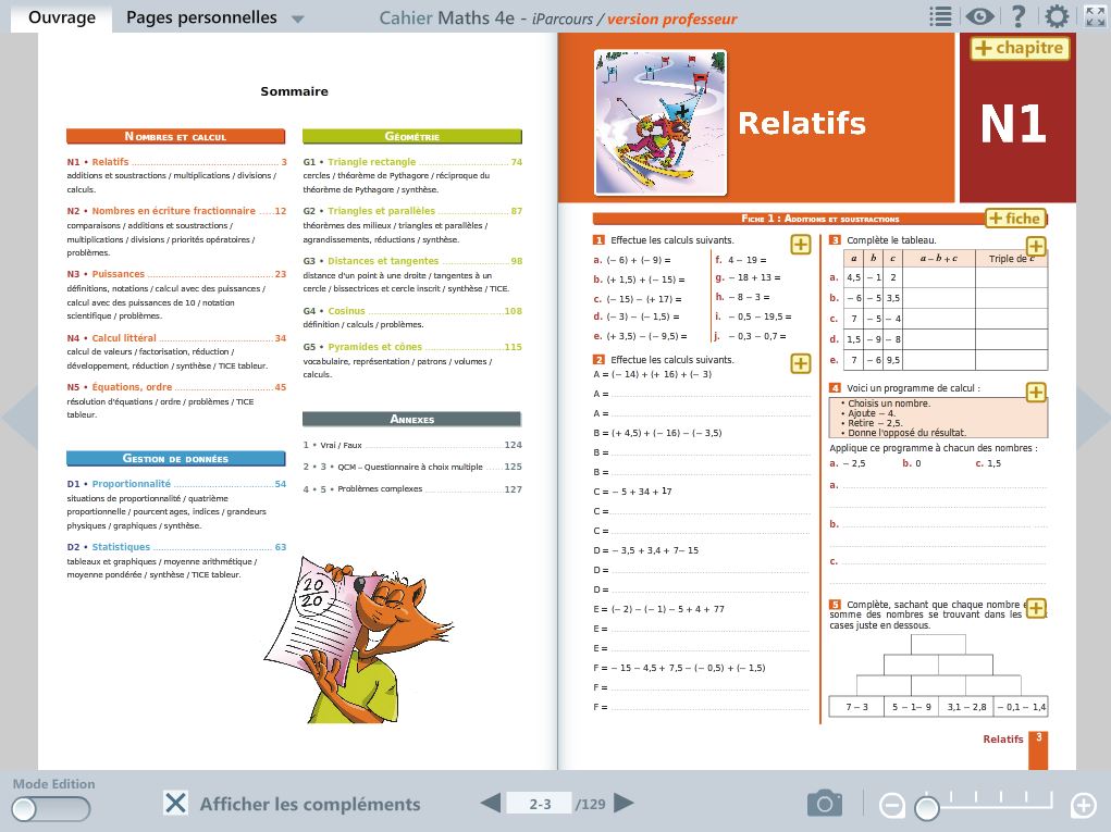 Cahier D'exercices Iparcours Maths 4e Correction