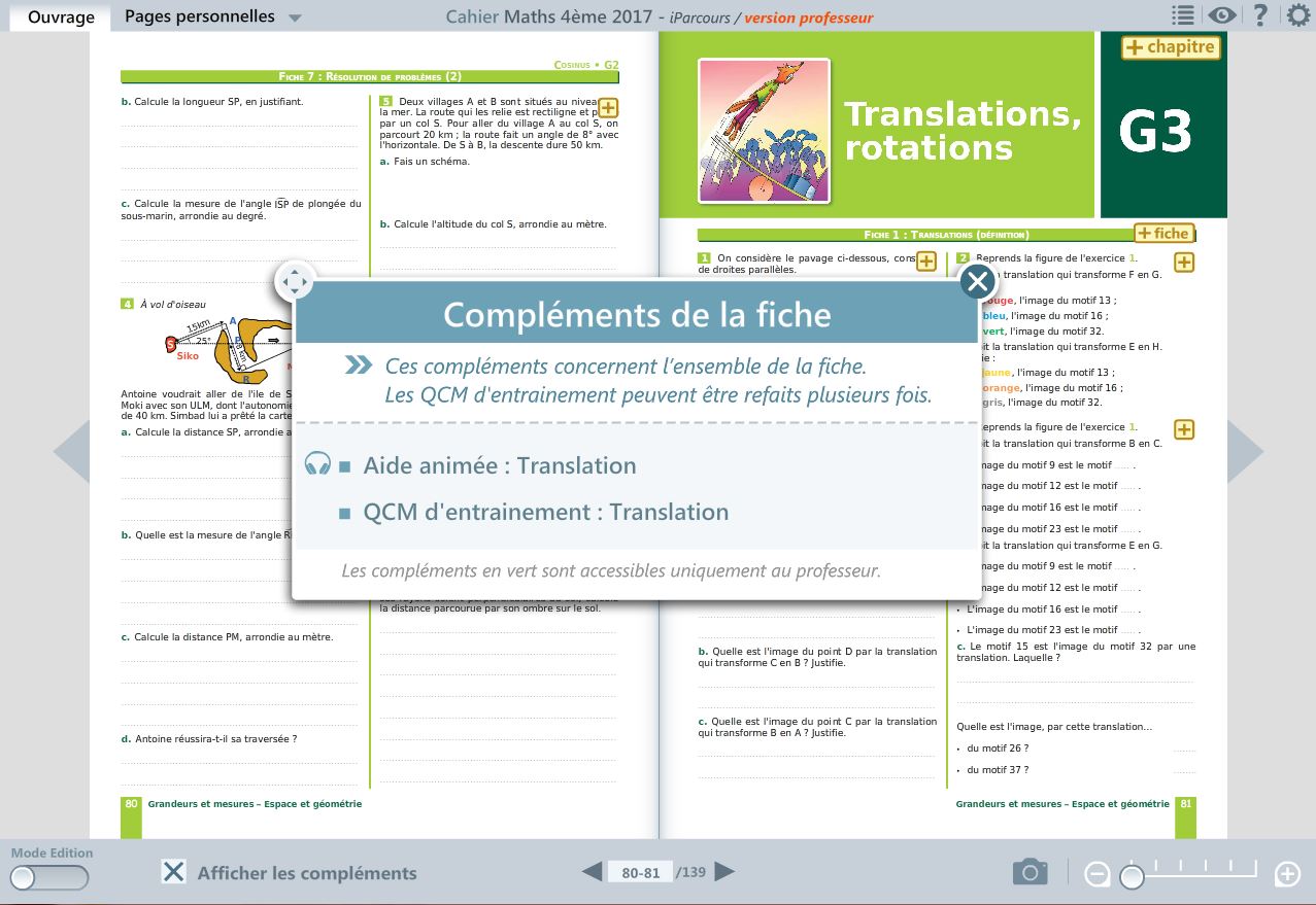 Cahier D'exercices Iparcours Maths 4e Correction