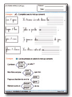 Fiches pour l'�l�ve : Phon�mes et Graph�mes au CP