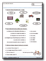 Fiches pour l'�l�ve : G�om�trie et Mesures au CE2