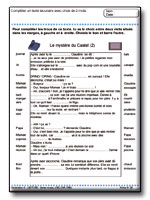 Fiches pour l'�l�ve : Lecture niveau II (CE2-CM1-CM2)