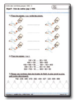 Fiches pour l'�l�ve : Num�ration et Op�rations au CE2
