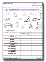 Fiches pour l'�l�ve : Objets et R�alisations Techniques (Cycle 3 / SEGPA)
