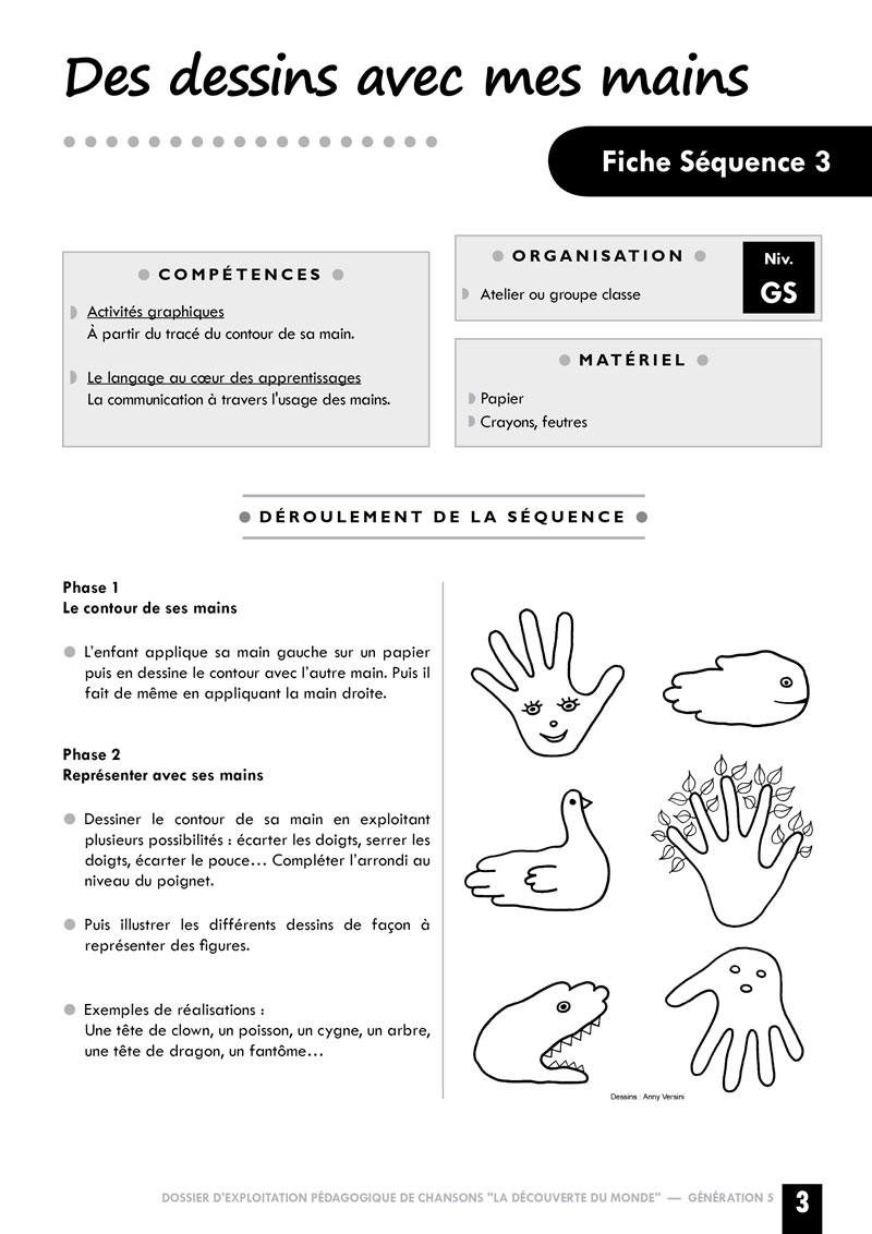 Fiche maternelle anglais