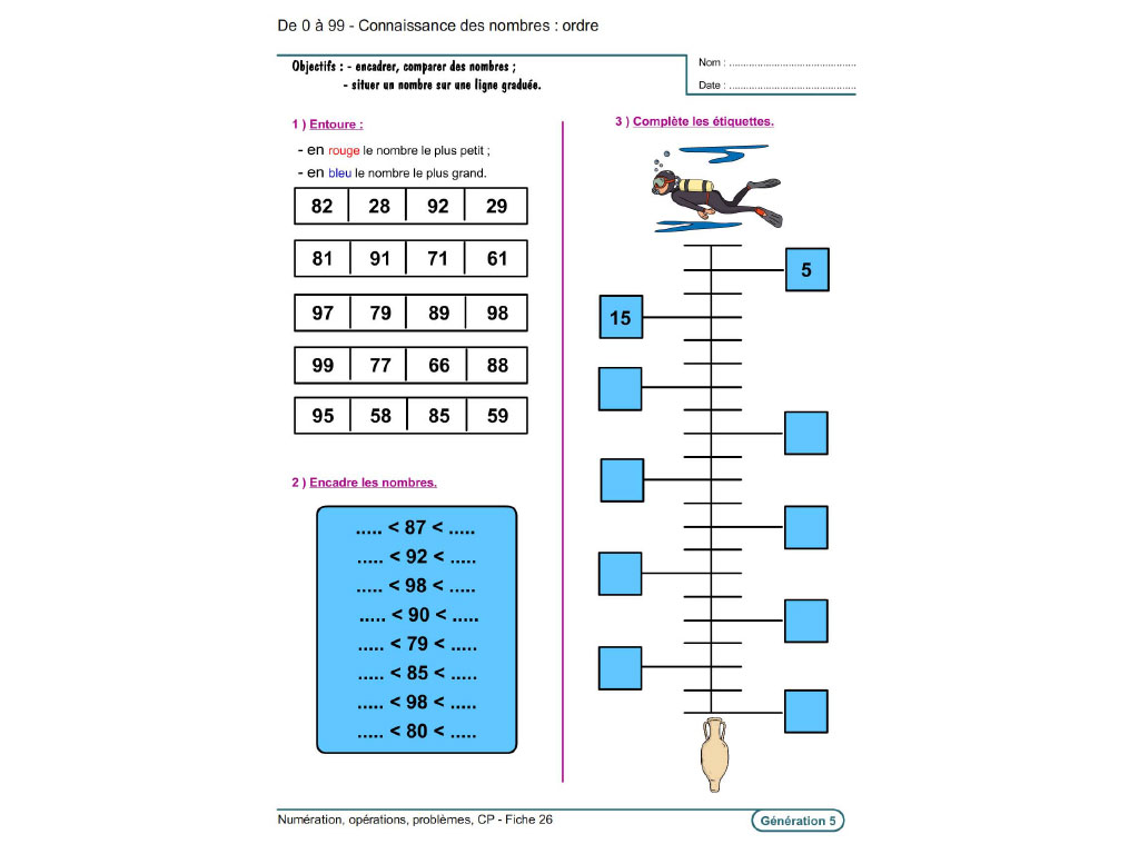 Evolu Fiches Numeration Operations Et Problemes Au Cp