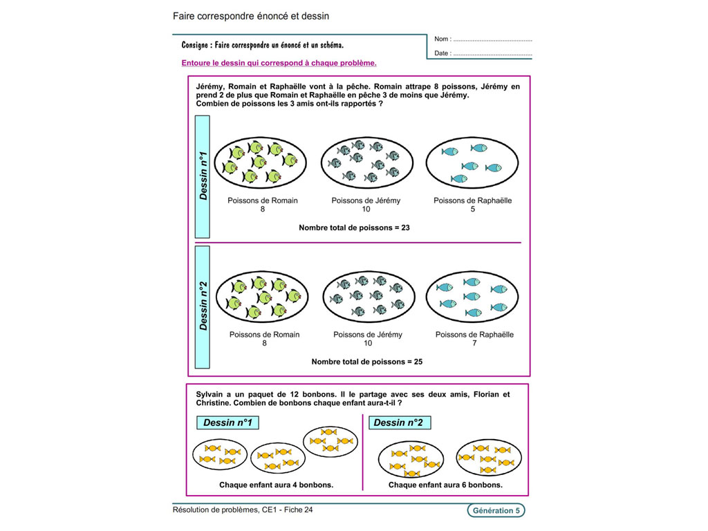 Fiches Activites Resolution De Problemes Ce1