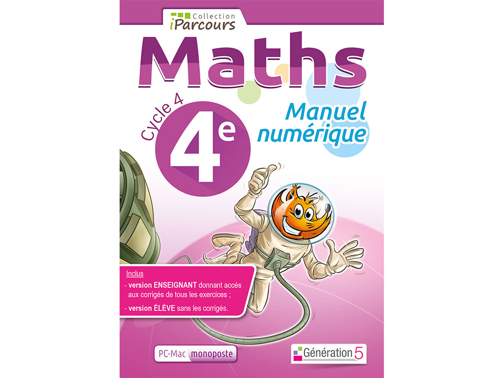 Manuel De Maths Cycle 4 Corrigé 2016 Manuel numérique iParcours Maths 4ème (éd. 2016)