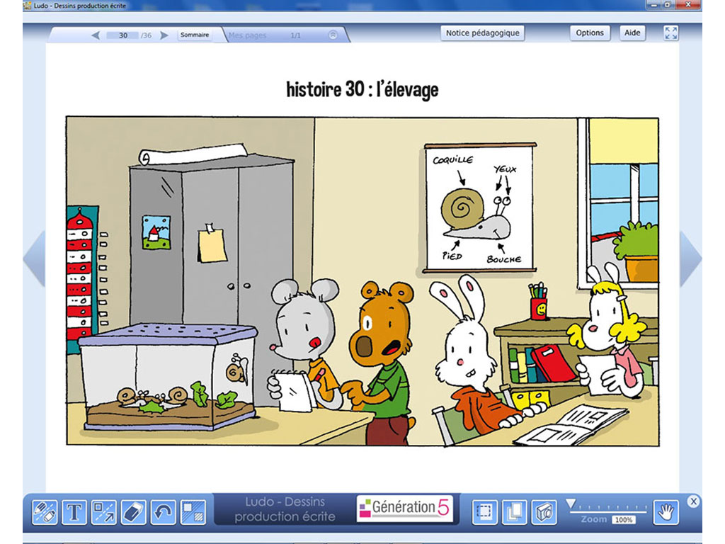 Dessin pour production d'écrits Ludo