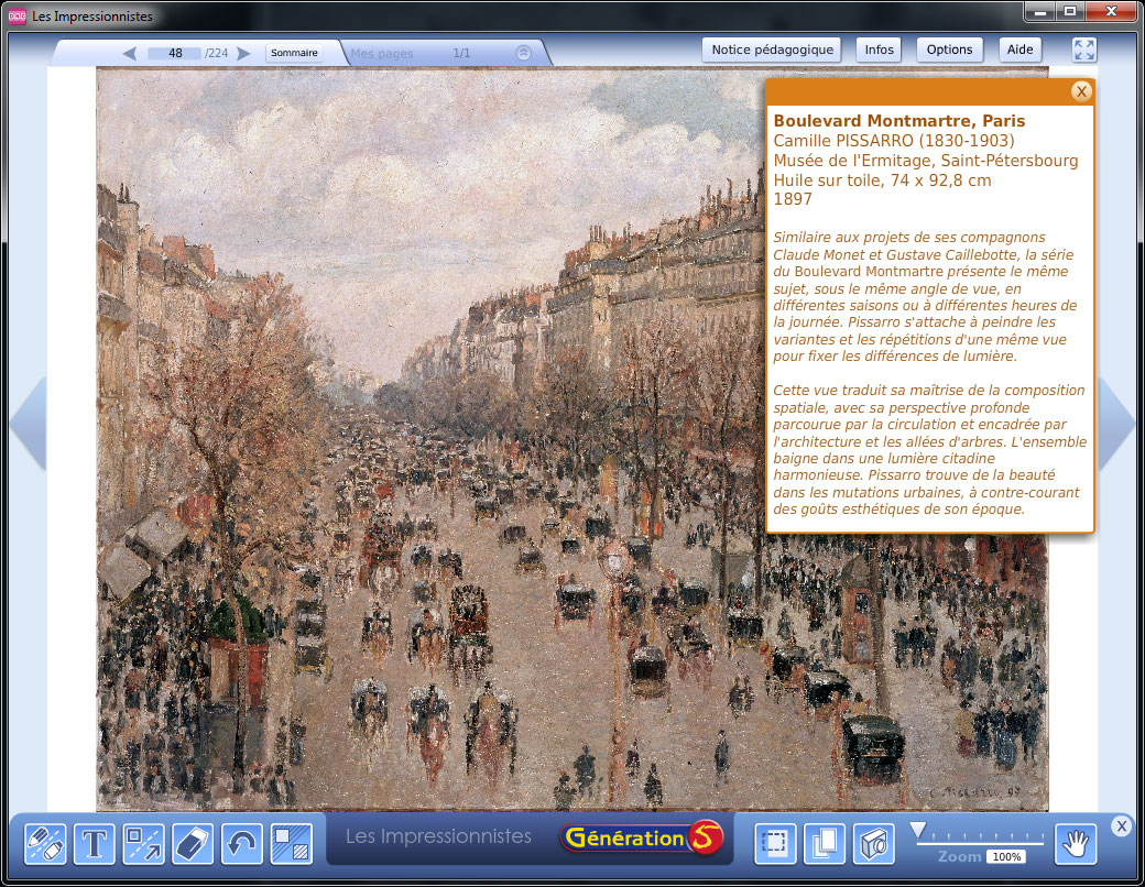Présentaiton de Montmartre de Pissarro