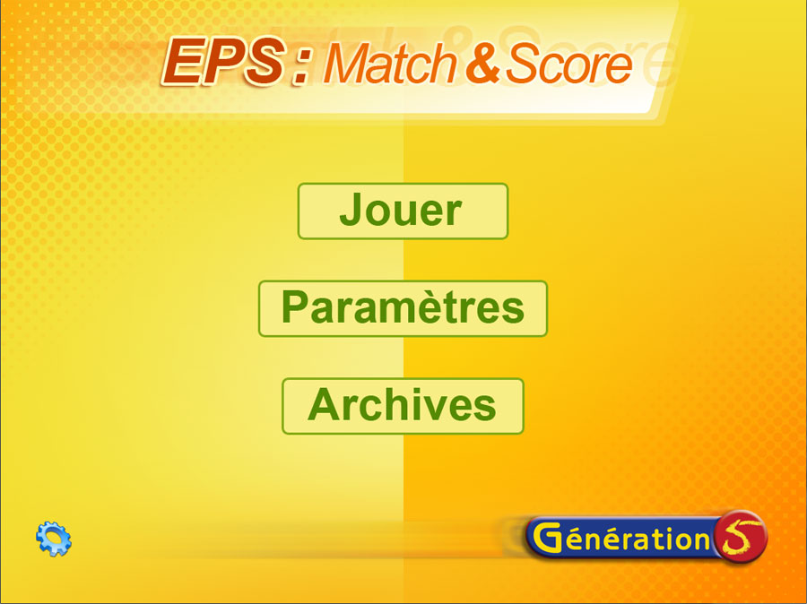 Menu EPS : Match & Score