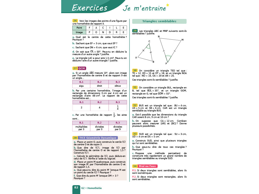 Exercices manuel iParcours Maths 3ème