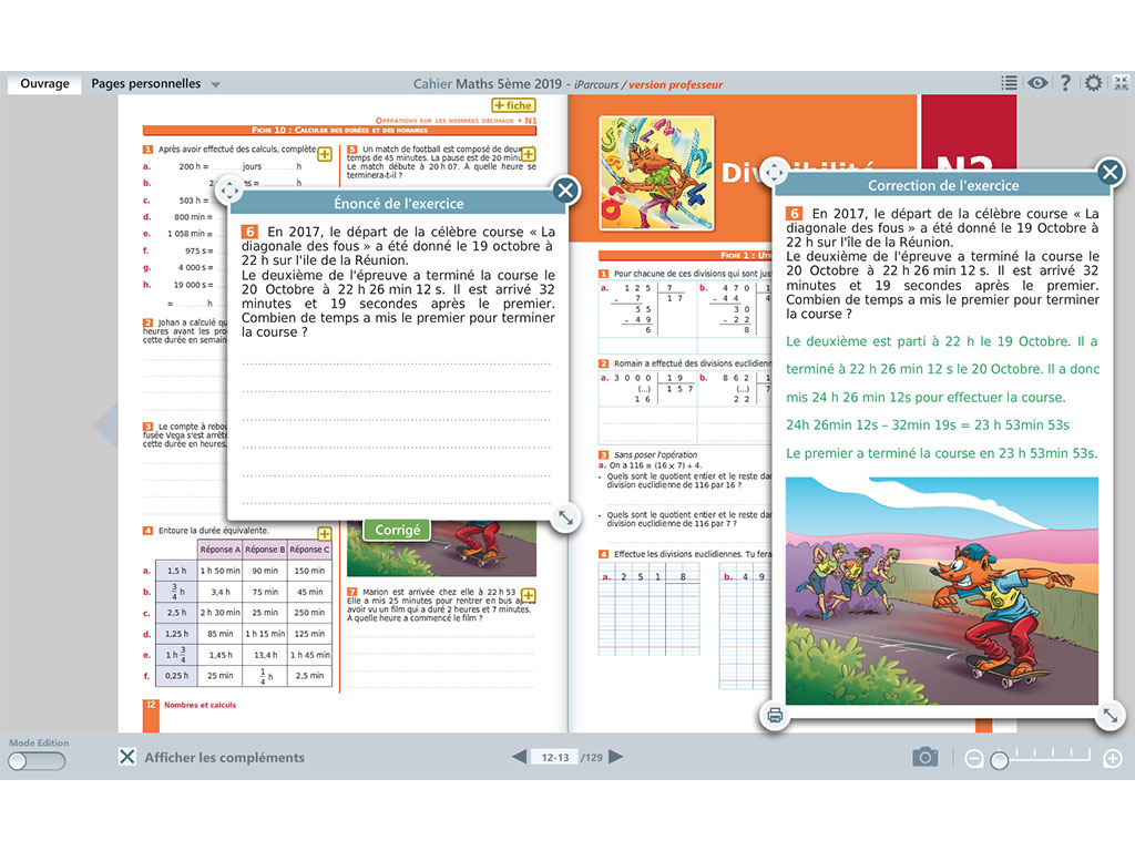 Exercices - cahier numérique iParcours Maths 5e