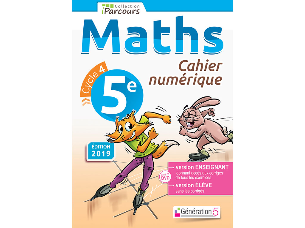 Cahier numérique iParcours maths 5e