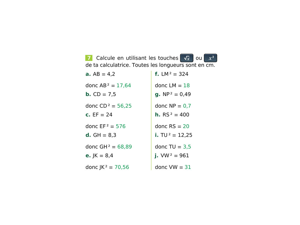 Correction - cahier numérique iParcours Maths 4e