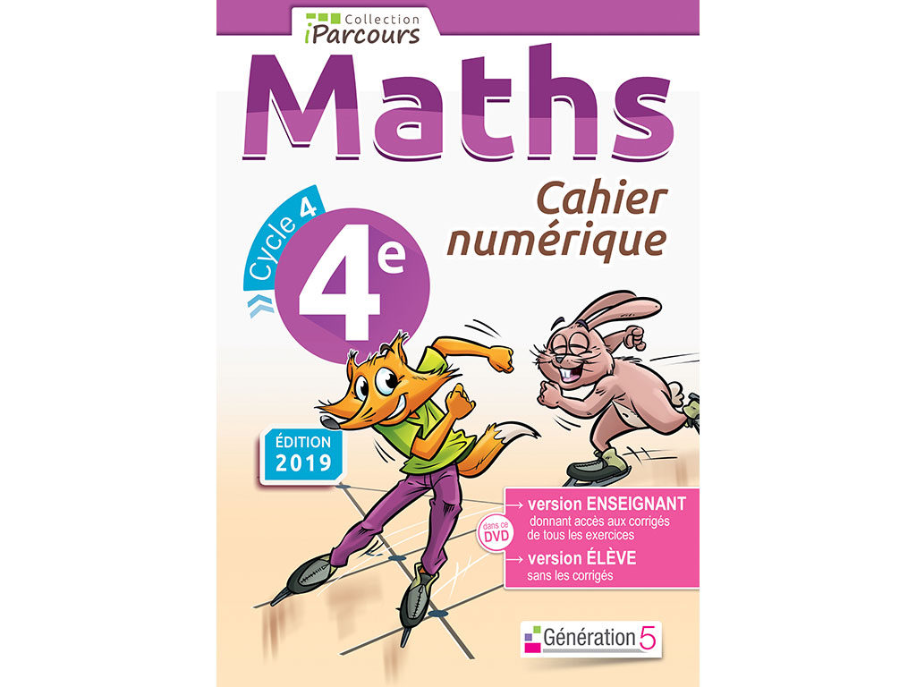 Cahier numérique iParcours maths 4e