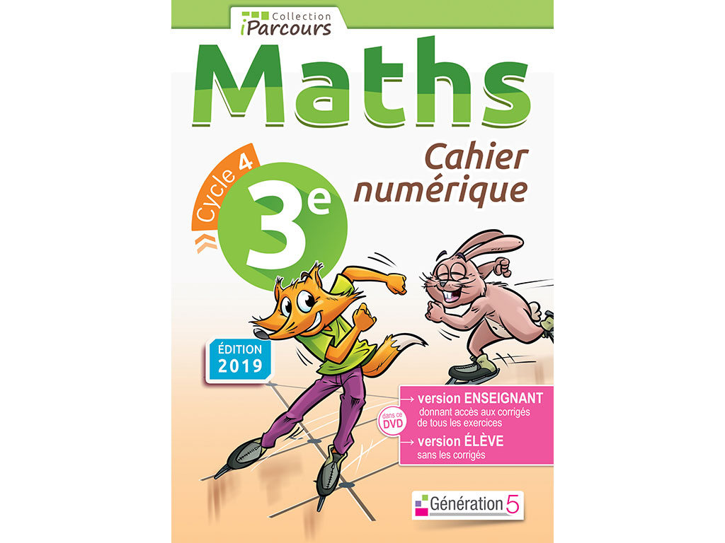 Cahier numérique iParcours maths 3e