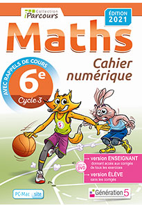 Cahier numérique iParcours Maths 6e avec cours (éd. 2021)