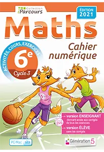 Cahier numérique iParcours Maths 6e avec cours (éd. 2021)