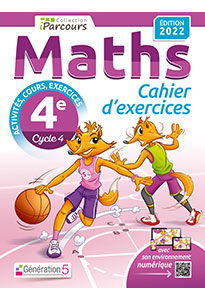 Cahier d'exercices iParcours Maths 4e avec cours (éd.2022)