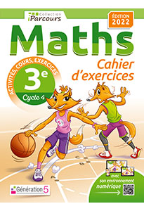 Cahier d'exercices iParcours Maths 3e avec cours (éd.2022)