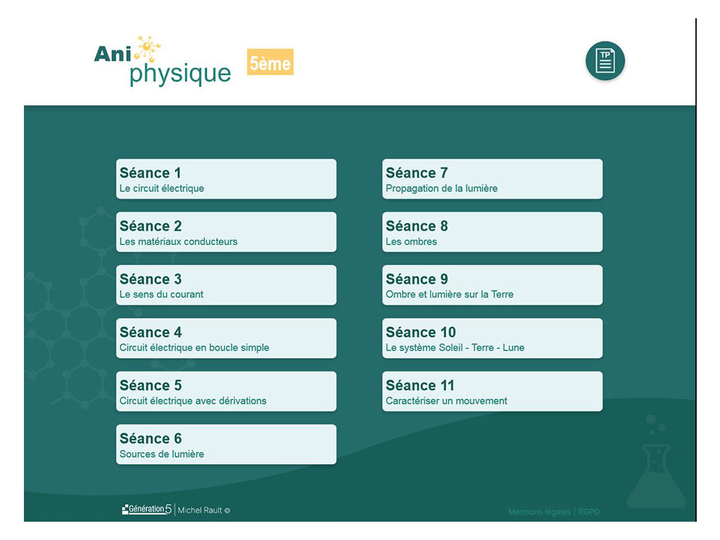 Activités Physique 5e - AniPhysique AniChimie