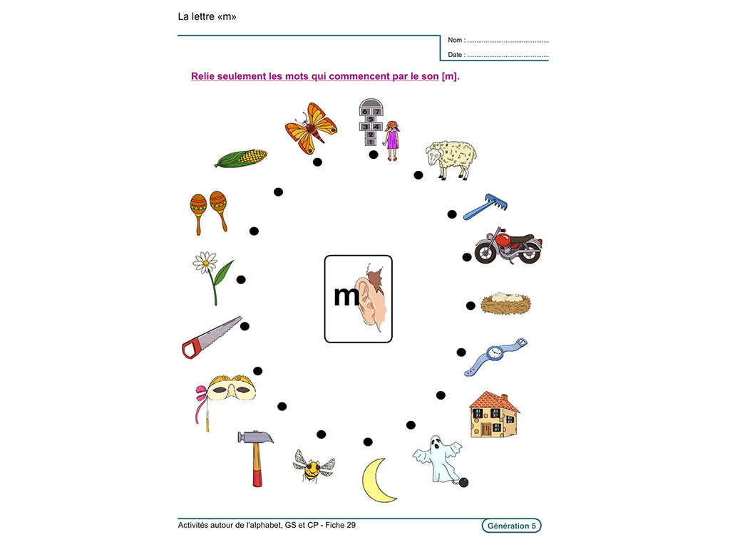 Fiches d'apprentissage de l'écriture des lettres capitales MS GS