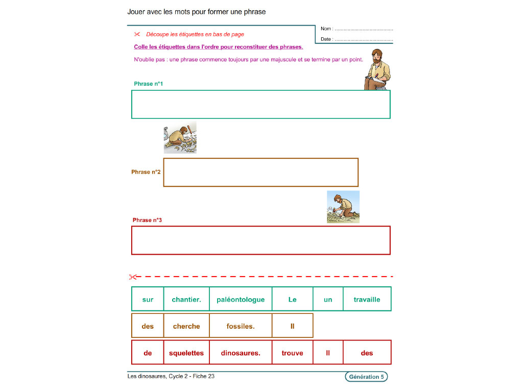 Evolu Fiches Activités Autour Des Dinosaures - 