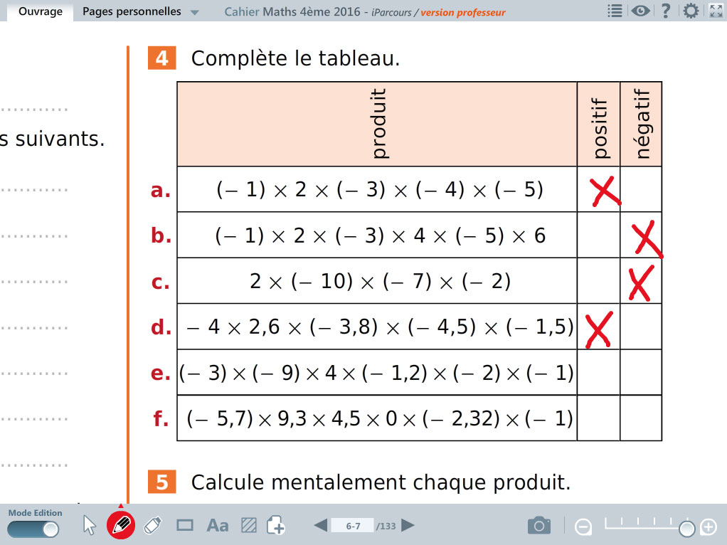 Cahier D'exercices Iparcours Maths 4e Correction